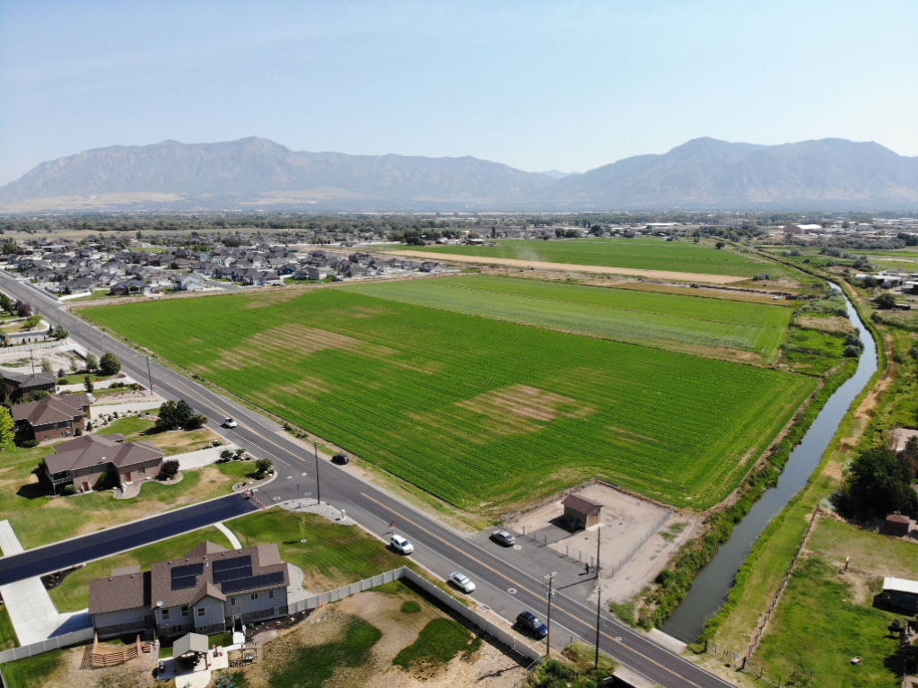 Aerial photo of proposed junior high school site.