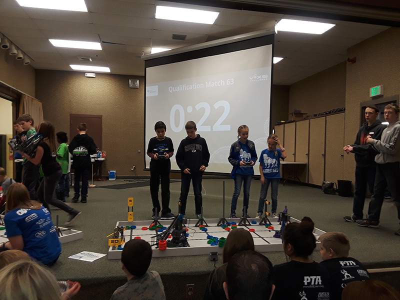 VEX competition at Kanesville Elementary - Team Competing