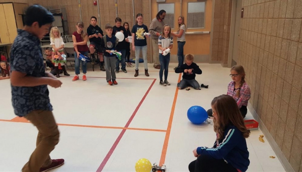 West Haven students participate in balloon car tryouts for the Math and Science Olympiad