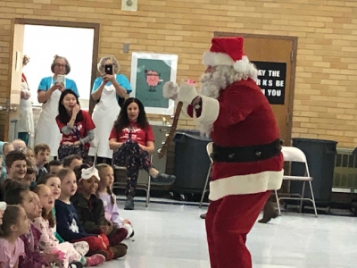 Santa came to Bates Elementary