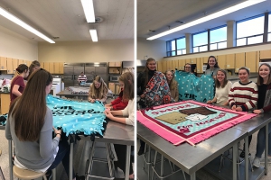 FCCLA Students Tie Blankets and Donated them to Youth Futures