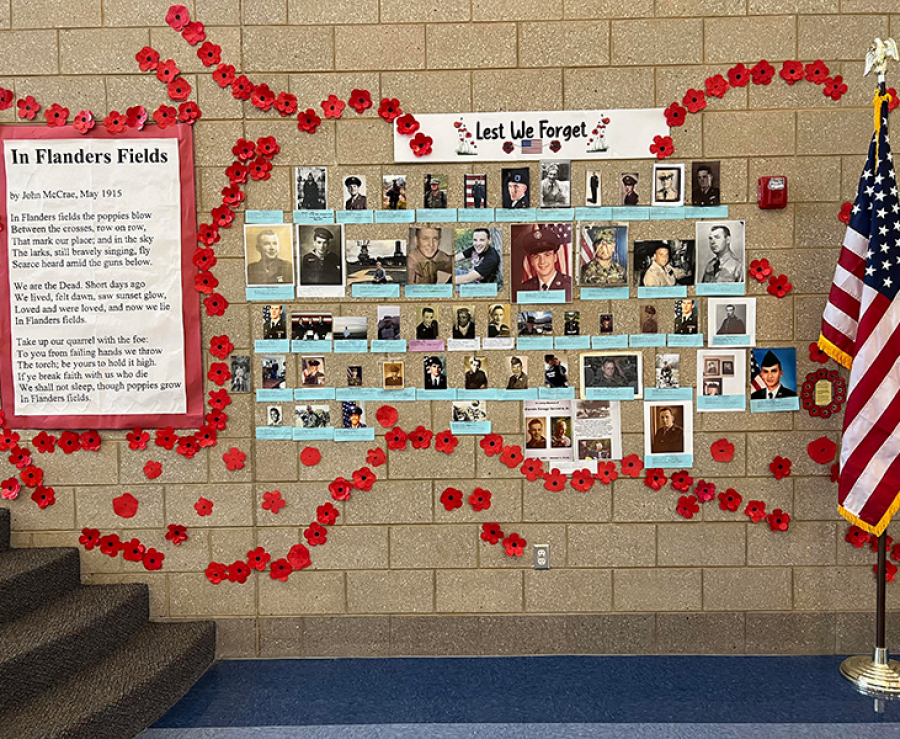 Wall of Honor at Burch Creek Elementary