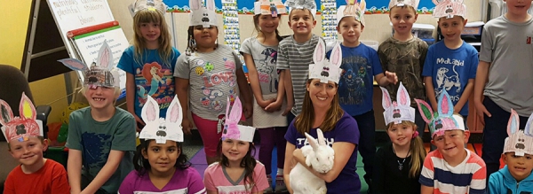 Mrs. Bass’s first graders at Midland Elementary enjoy Spring!
