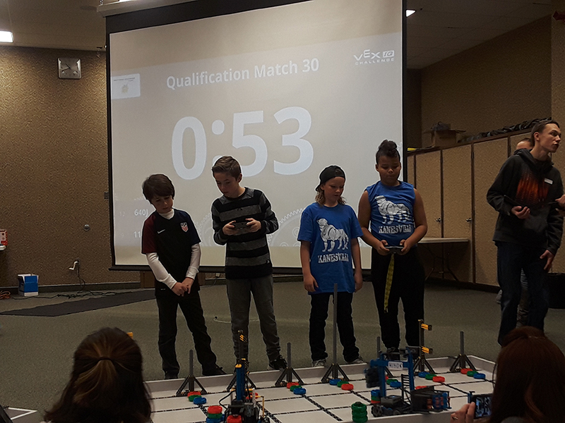 VEX competition at Kanesville Elementary - Team Competing