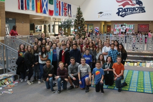 Wahlquist Jr. Students pose for photo at Madison Elementary