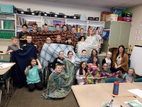 Mrs. Burlison&#039;s 4th grade class at Majestic made blankets for kids in need
