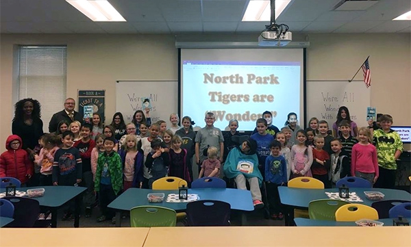 North Park recognizes all students are Wonders, with classes reading &quot;Wonder&quot; and activities focused on acceptance in the Library