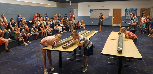 5th Grade Students at Valley Elementary Compete in Boat Races