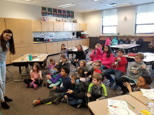 Lakeview Students learning notes and playing a song together
